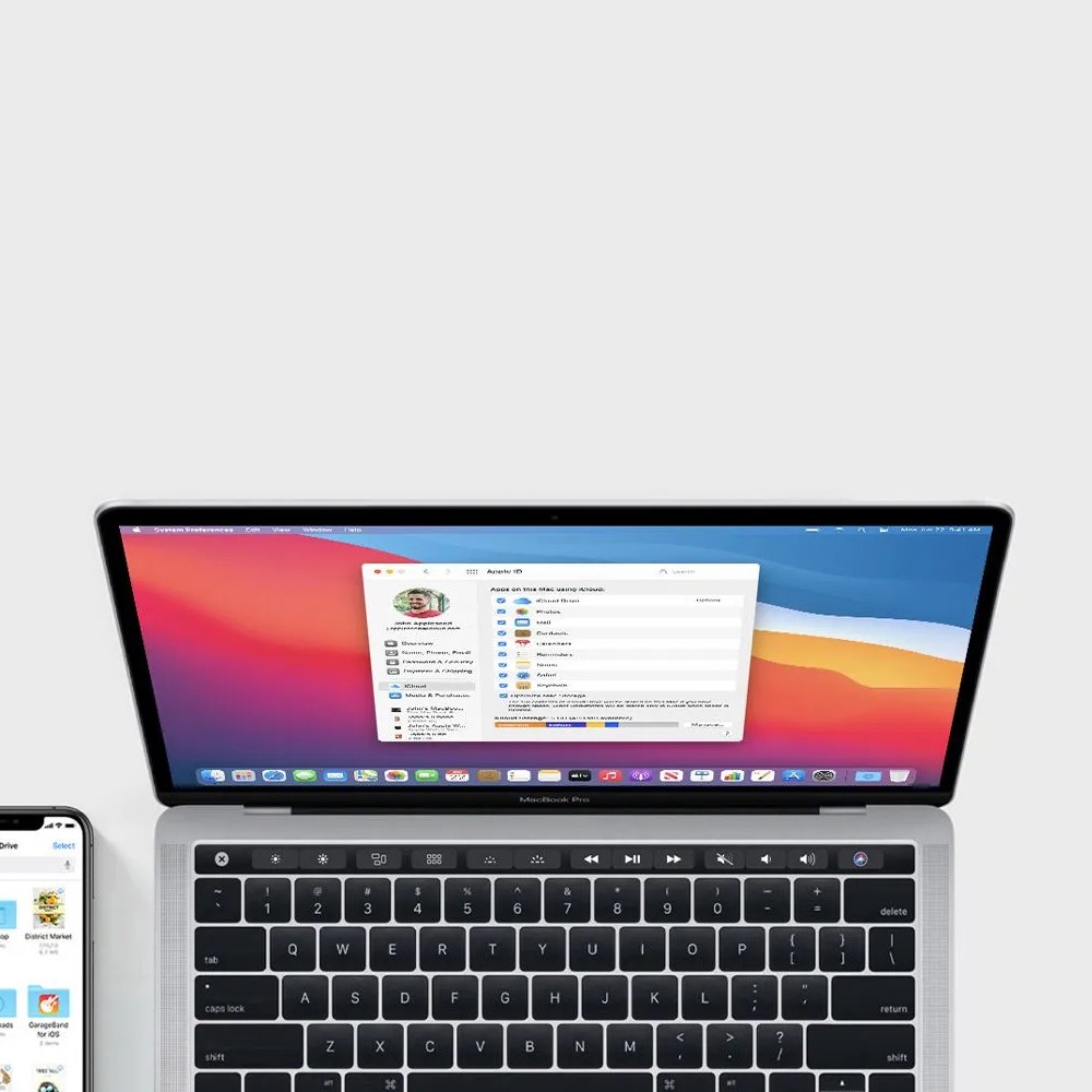 icloud on ipad, iphone, and macbook