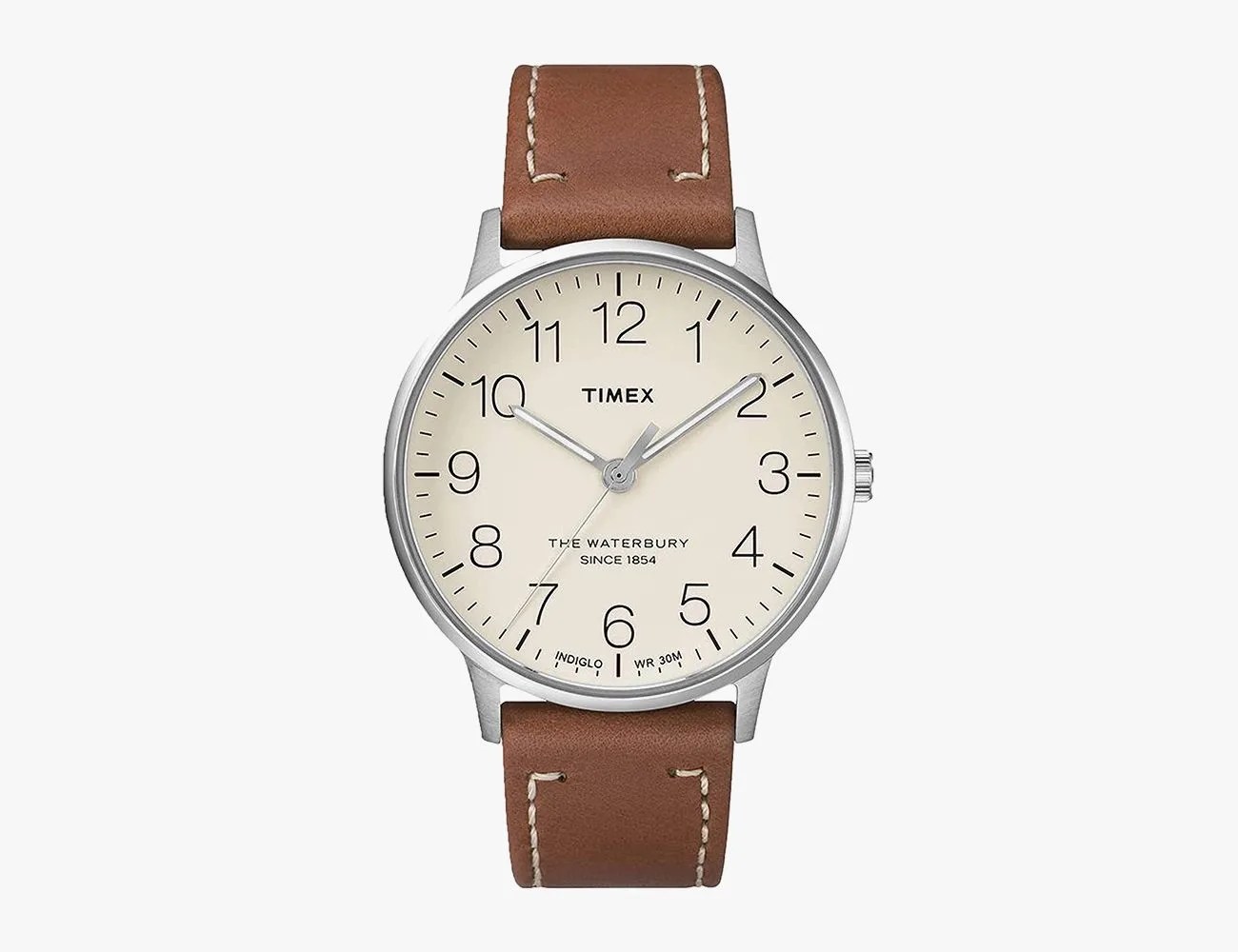 timex waterbury classic 40mm leather strap watch