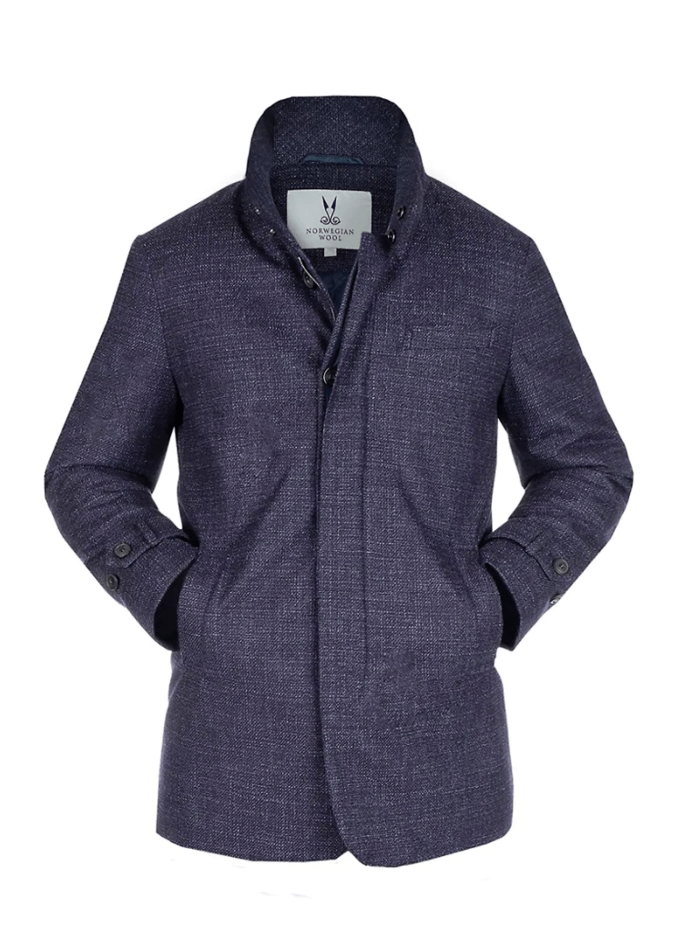 Norwegian Wool
Textured Wool Silk Hooded Stretch Slim Carcoat