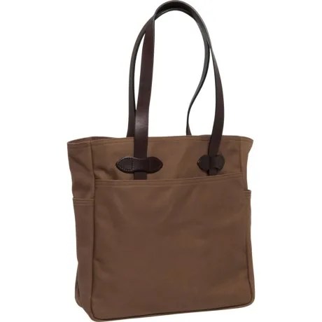 filson rugged twill tote bag  open top