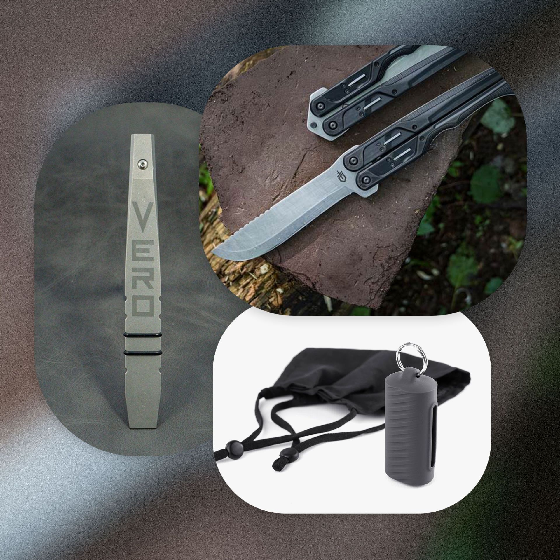 gerber doubledown, vero engineering fulcrum, matador keychain mask