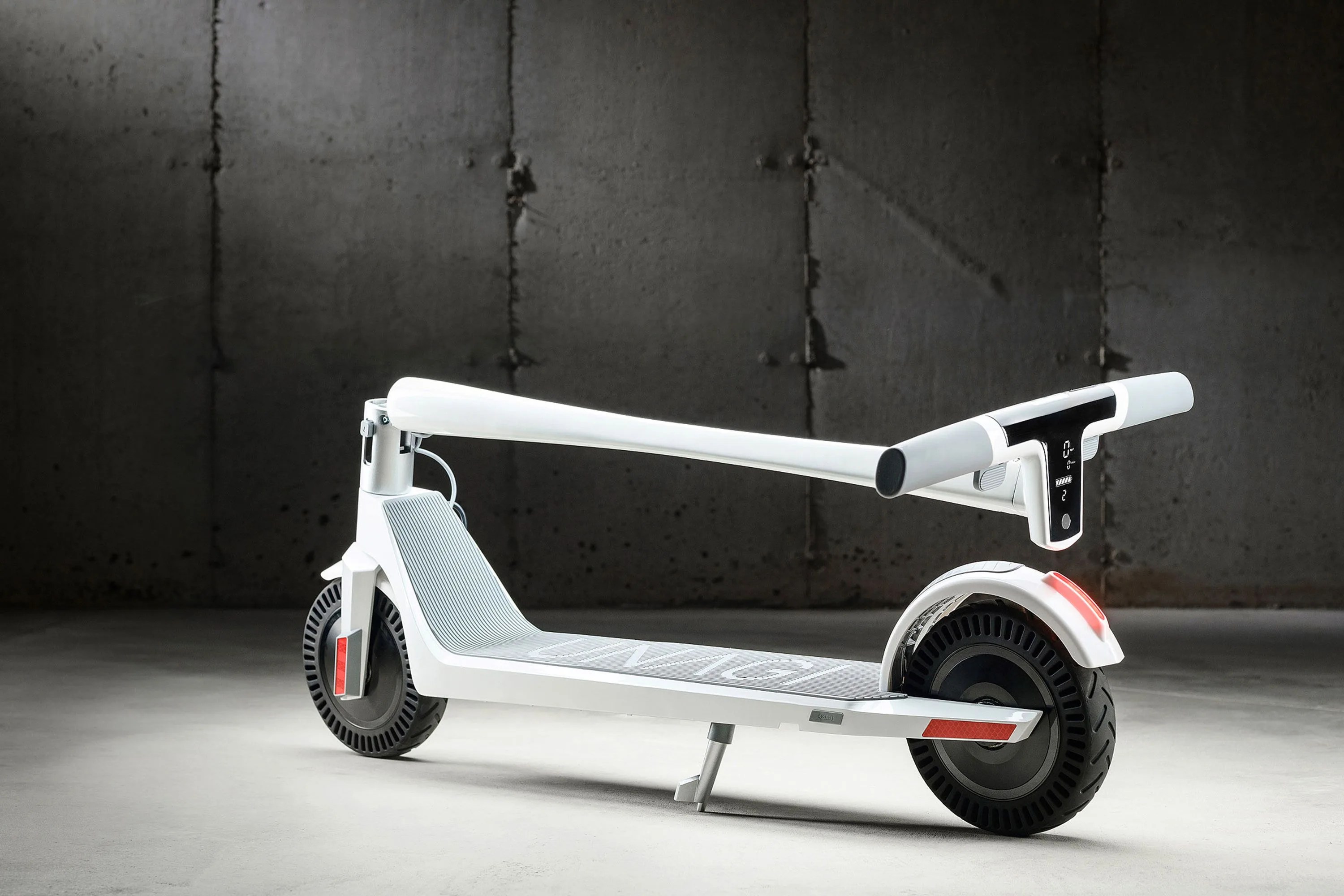 unagi white electric scooter