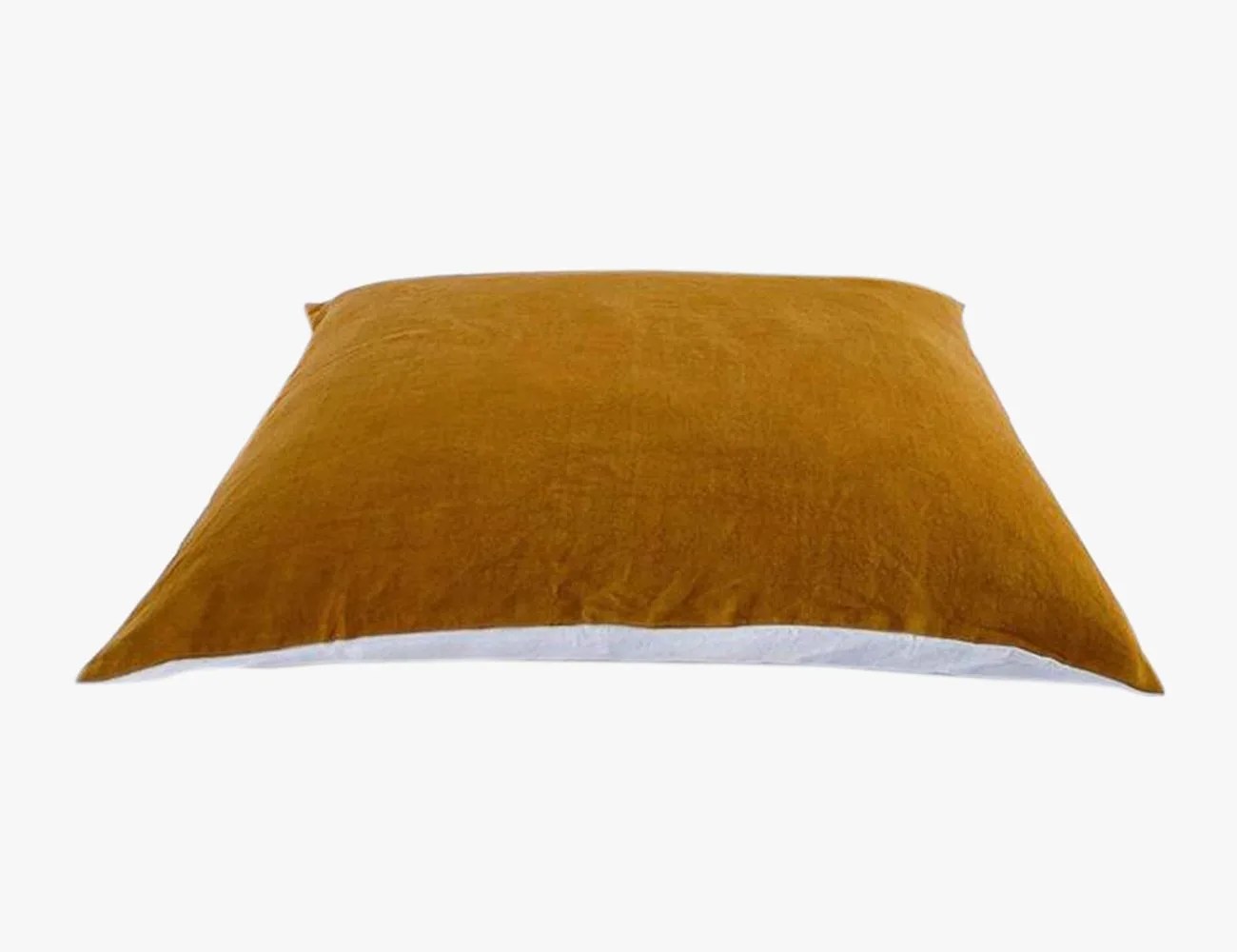 Ochre Linen Dog Bed