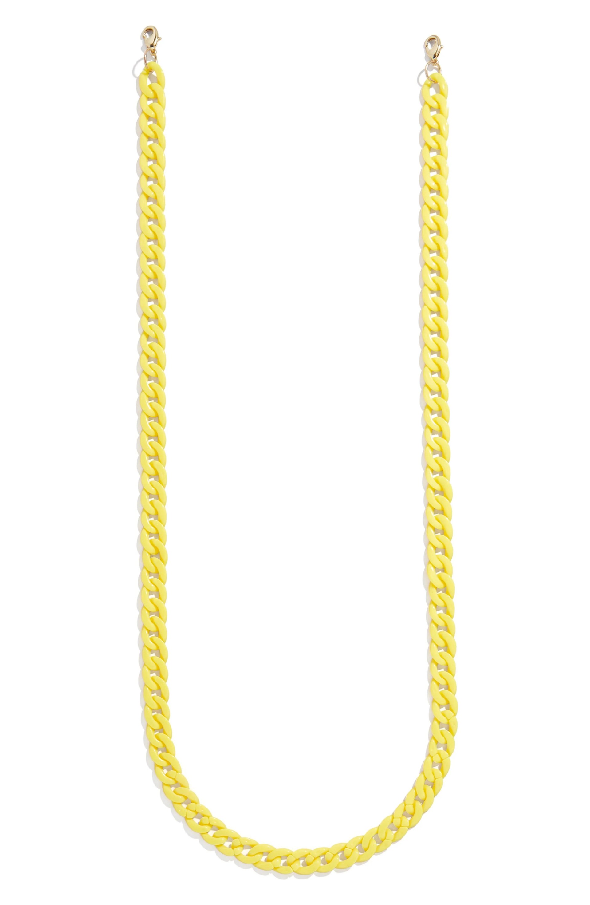 yellow link face mask chain