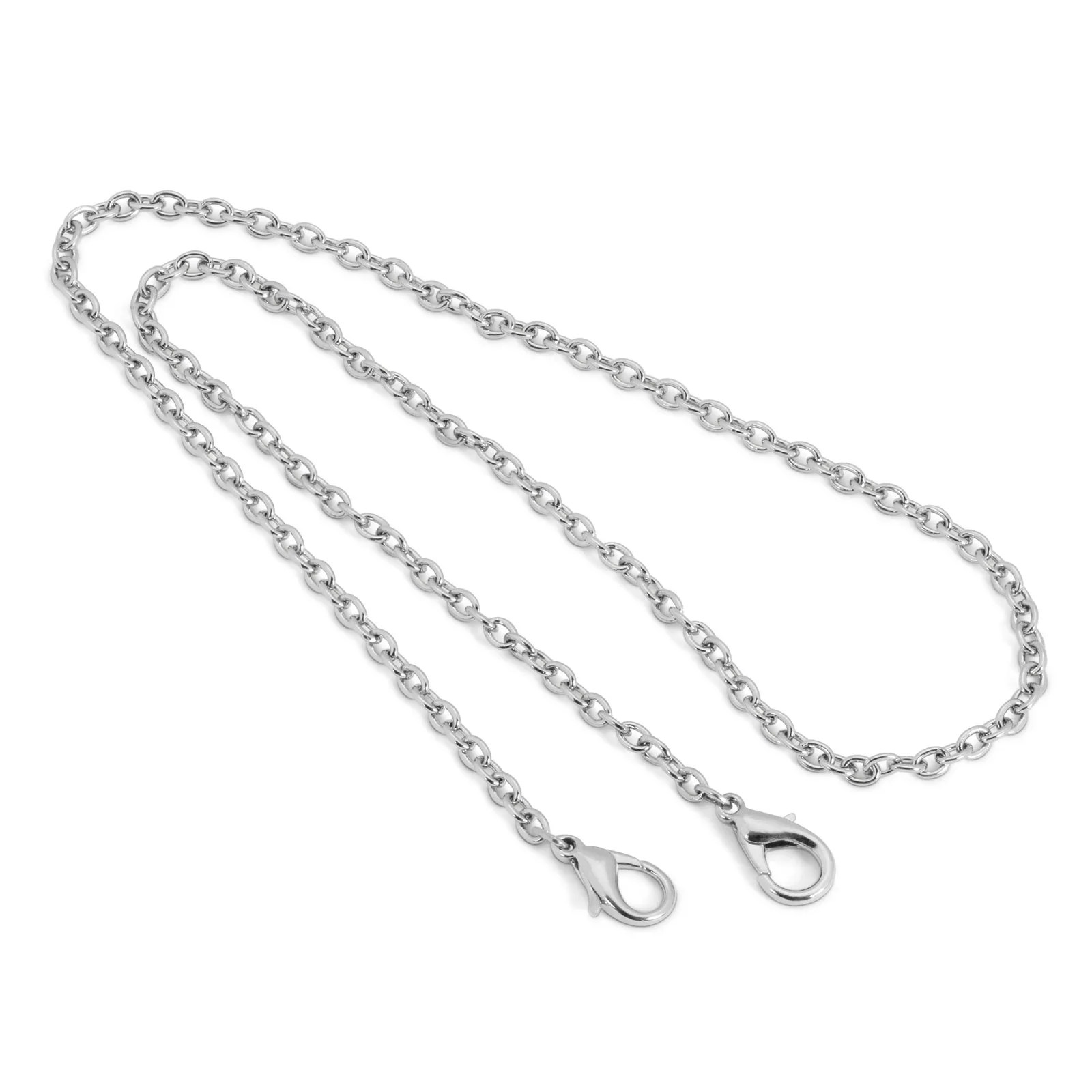 silver face mask chain