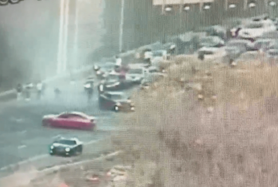 dodge charger doing donuts
