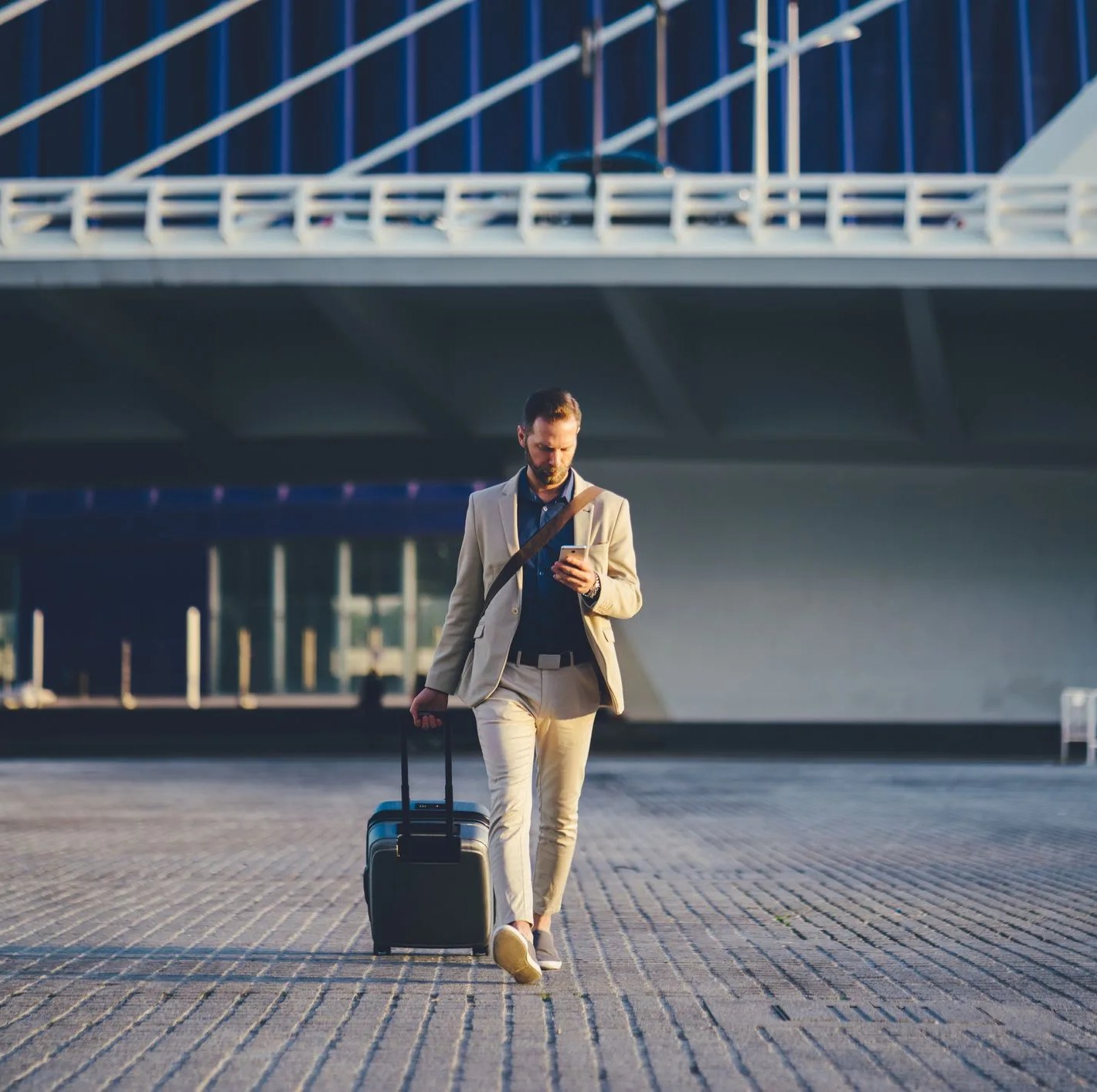 businessman on business trip in spain