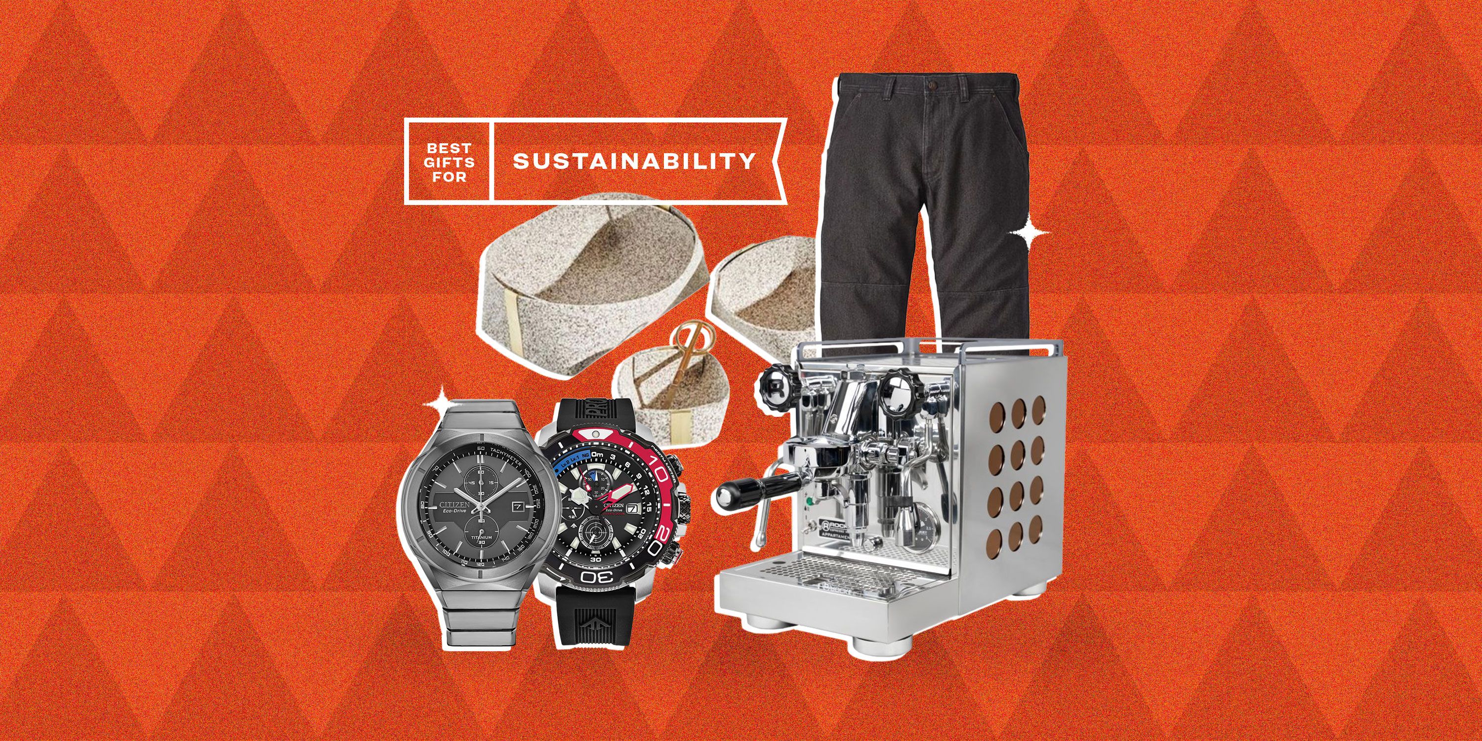 best gifts for sustainability pants, watches, coffee maker, containers