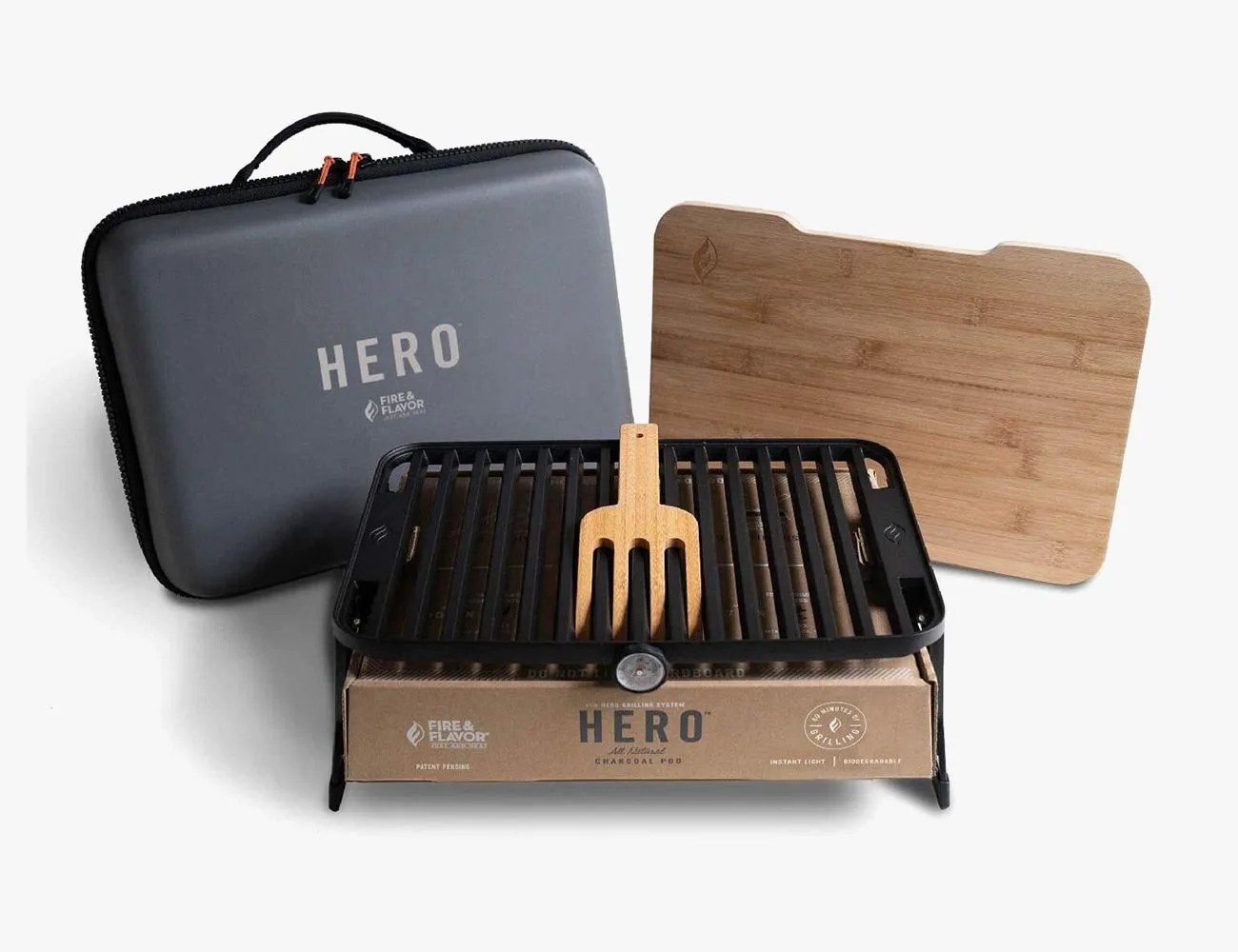 Hero Grill System with cutting board and carry case