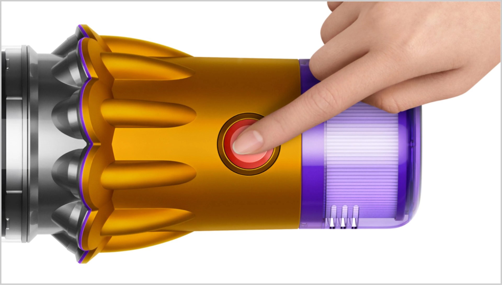 dyson vacuum v12 button