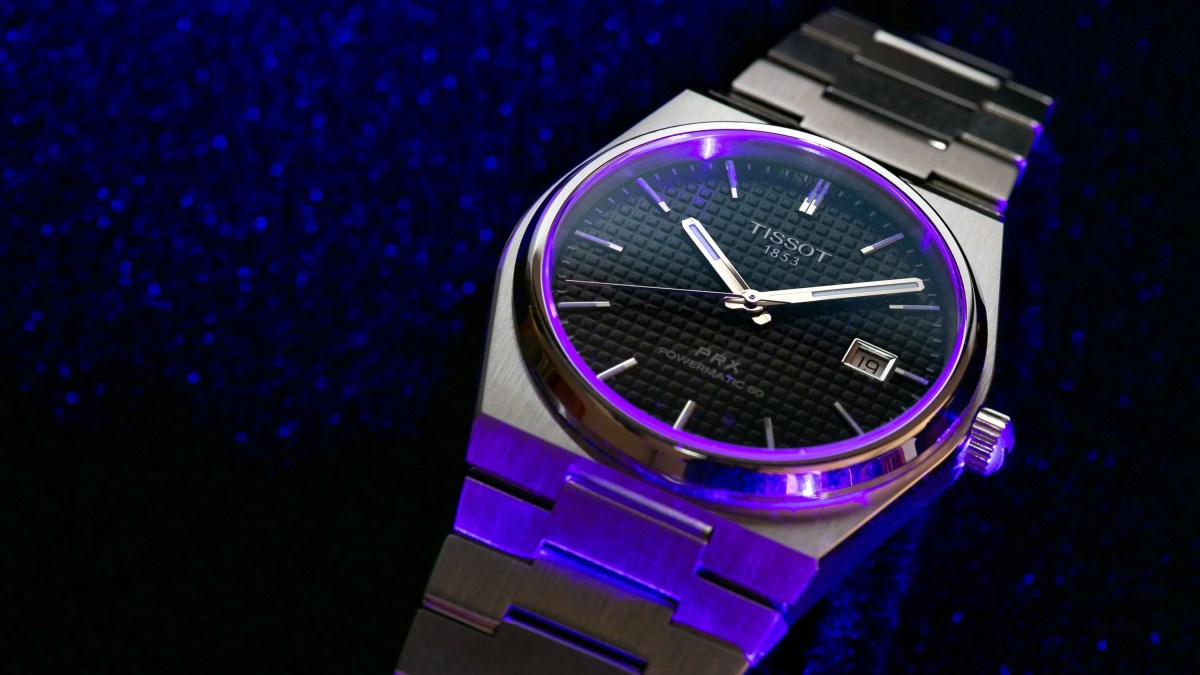 TISSOT POWERMATIC 80 腕時計 Men's Tissot PRX Powermatic 80 Green Dial Stainless Steel Watch