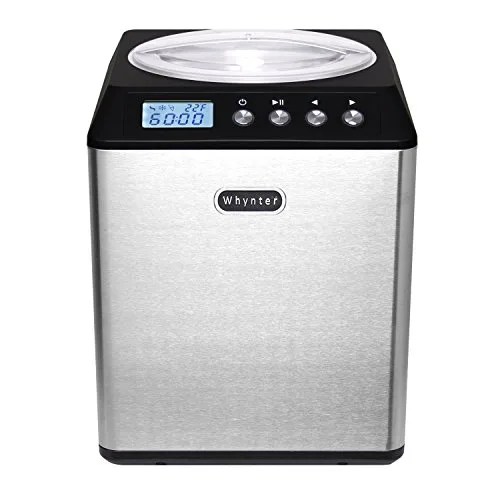 Whynter ICM-201SB Upright Automatic Ice Cream Maker 2 Quart Capacity Built-in Compressor, no pre-freezing, LCD Digital Display, Timer, Stainless Steel Mixing Bowl, 2.1