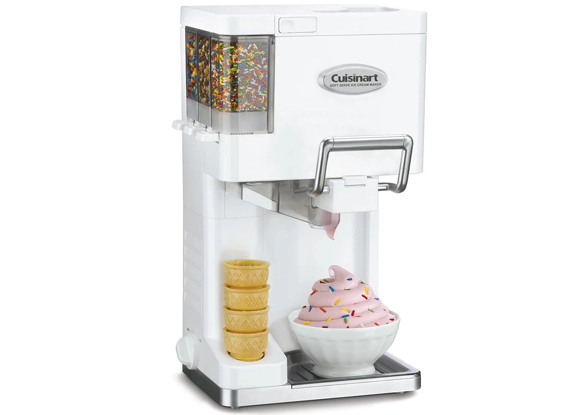 Cuisinart ICE-45P1 Mix Serve 1.5-Quart Soft Service Ice Cream Maker, White