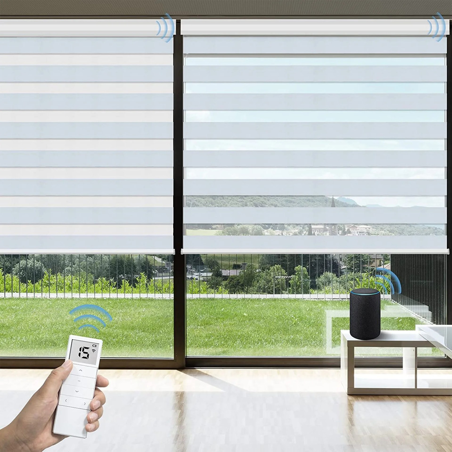 Motorized Zebra Sheer Blinds