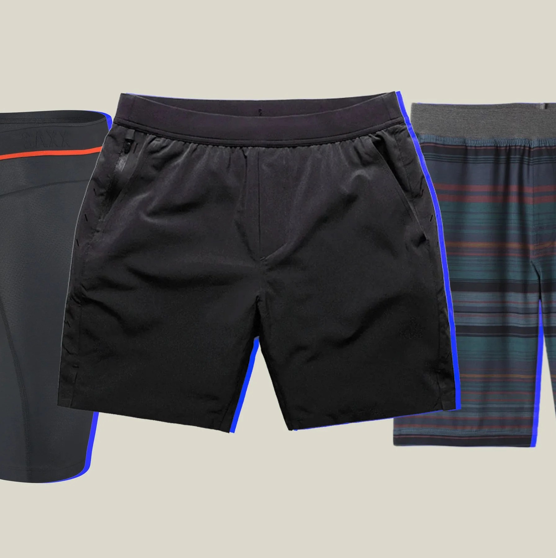 ten thousand interval short, saxx hyperdrive long boxer brief and prana super mojo short ii
