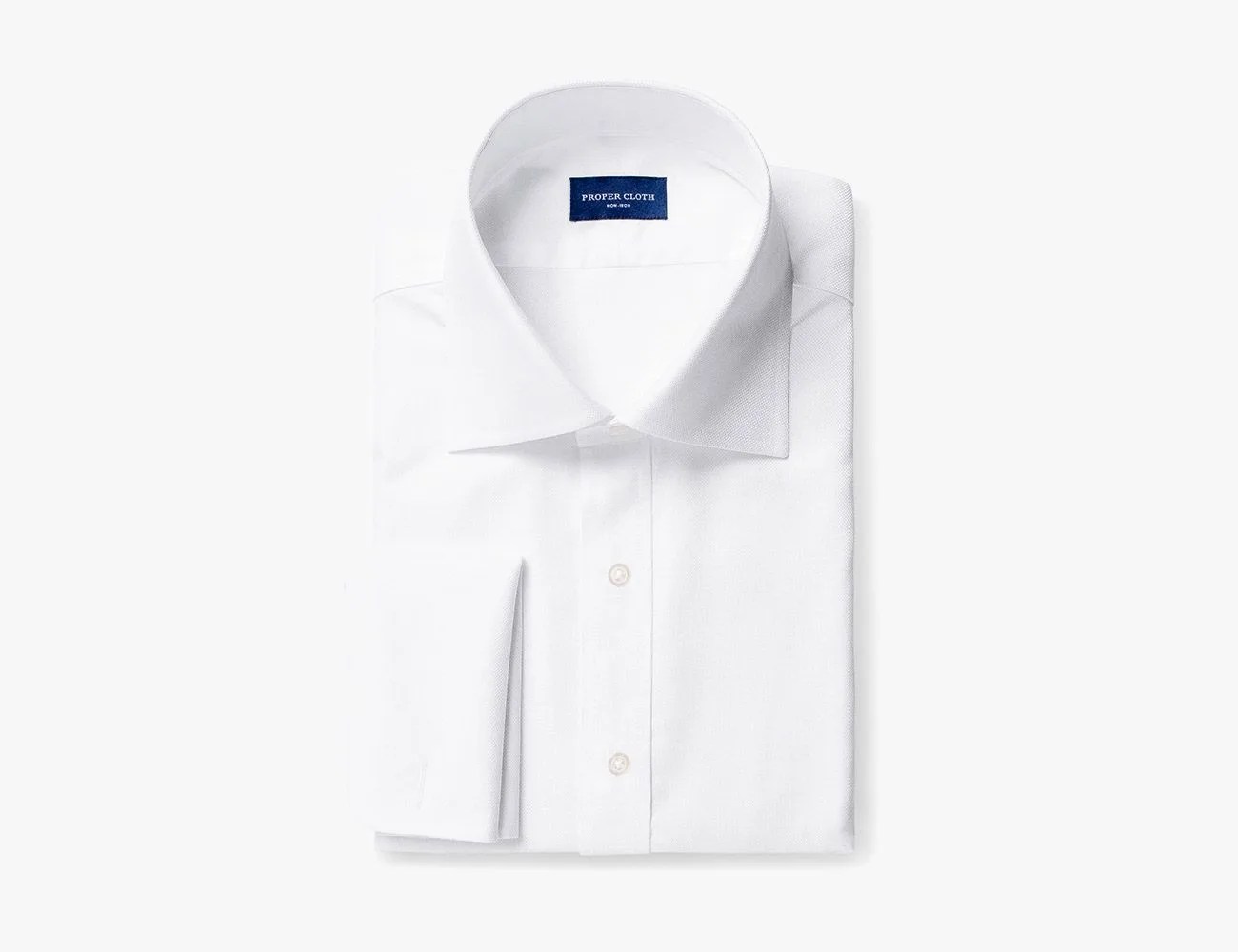 non iron supima white royal oxford shirt