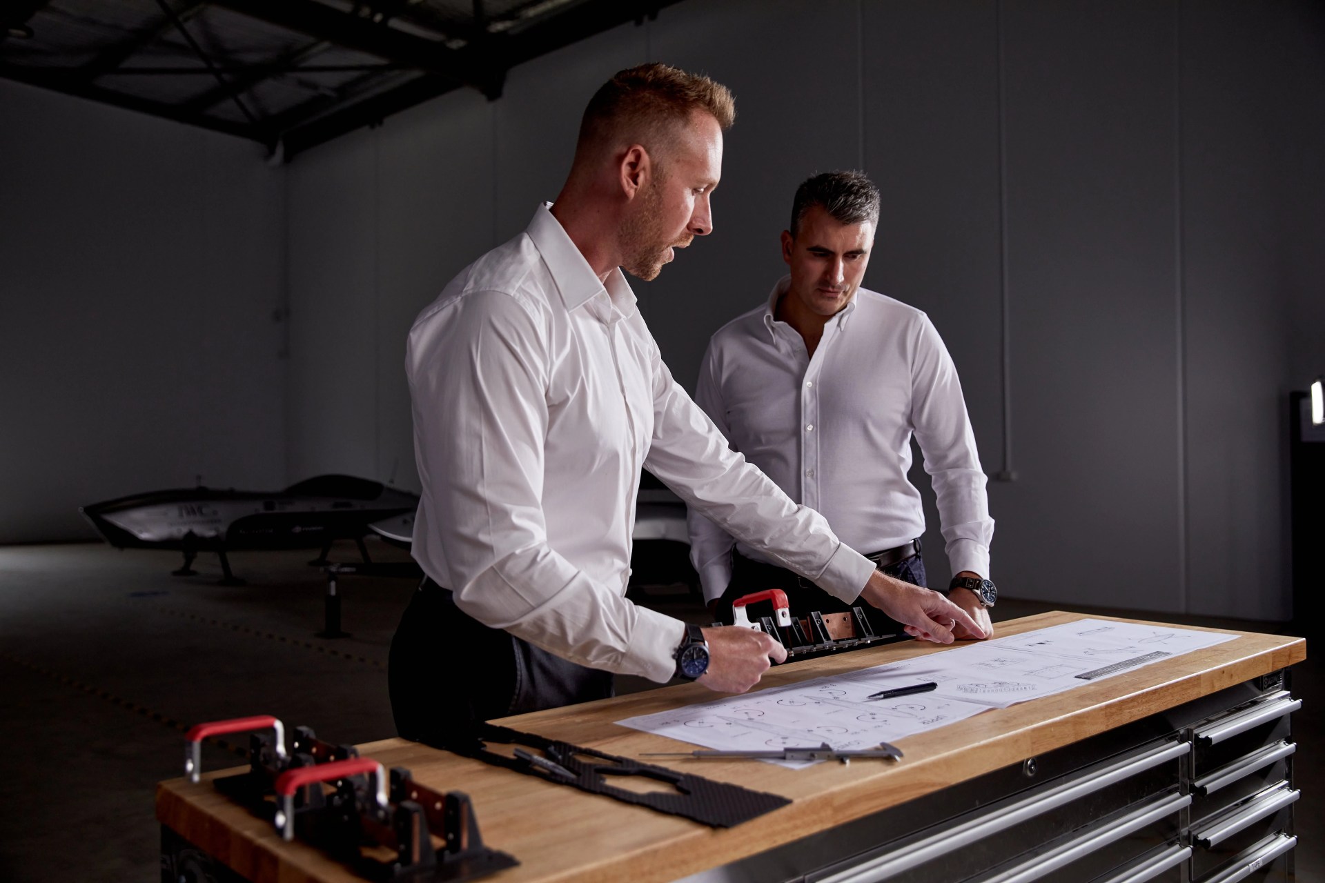 pearson and one of the airspeeder engineers