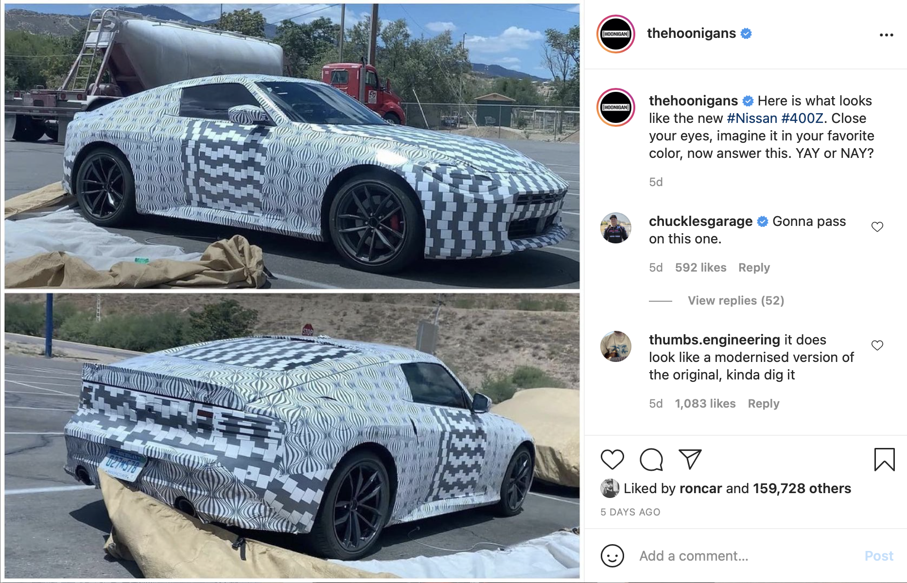 hoonigans nissan 400z