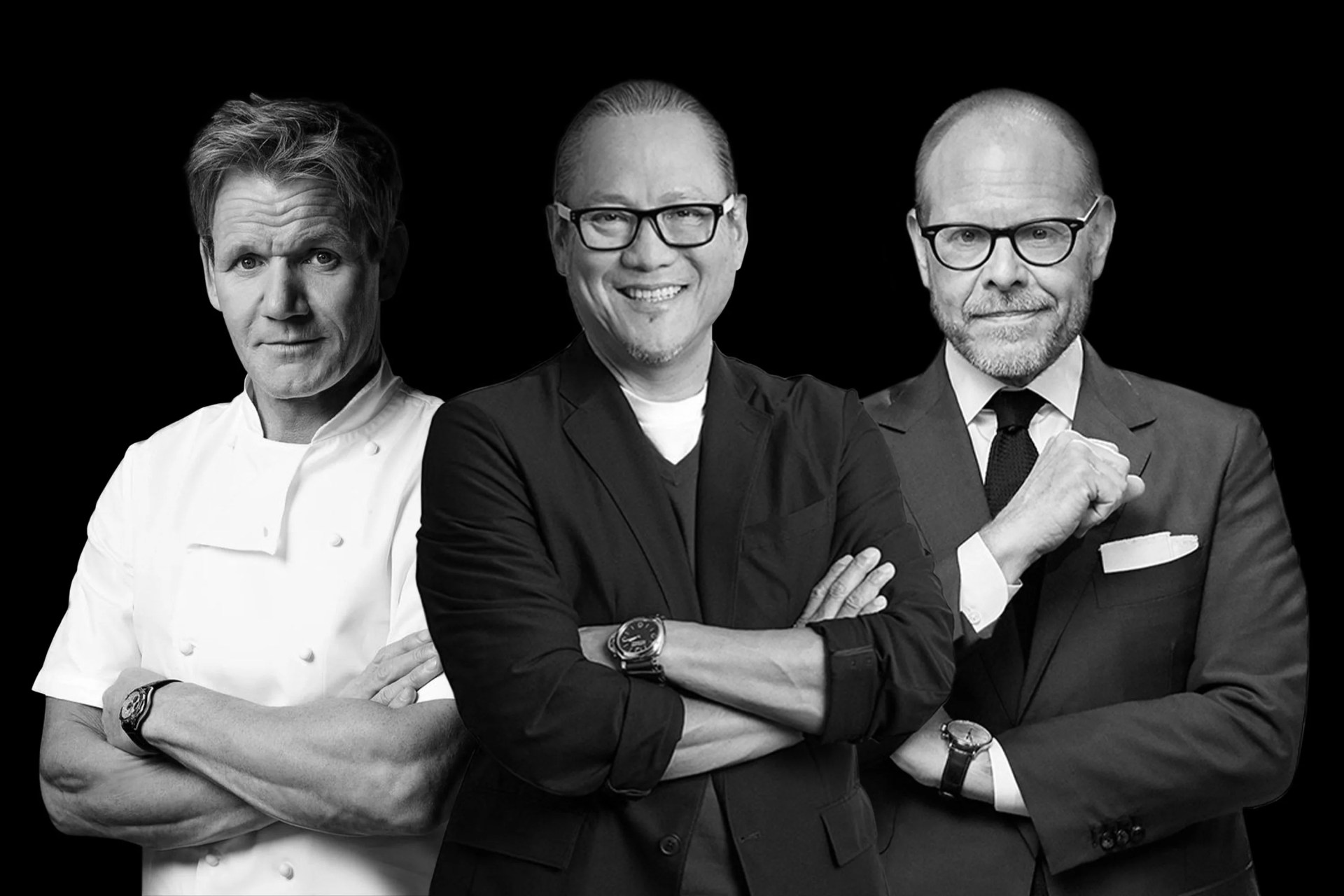 gordon ramsey, masaharu morimoto, alton brown