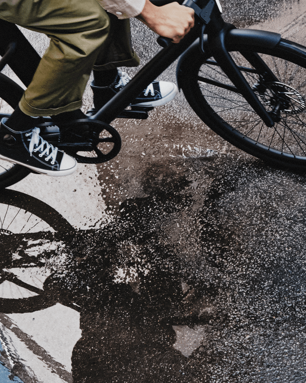 person riding cowboy bicycle
