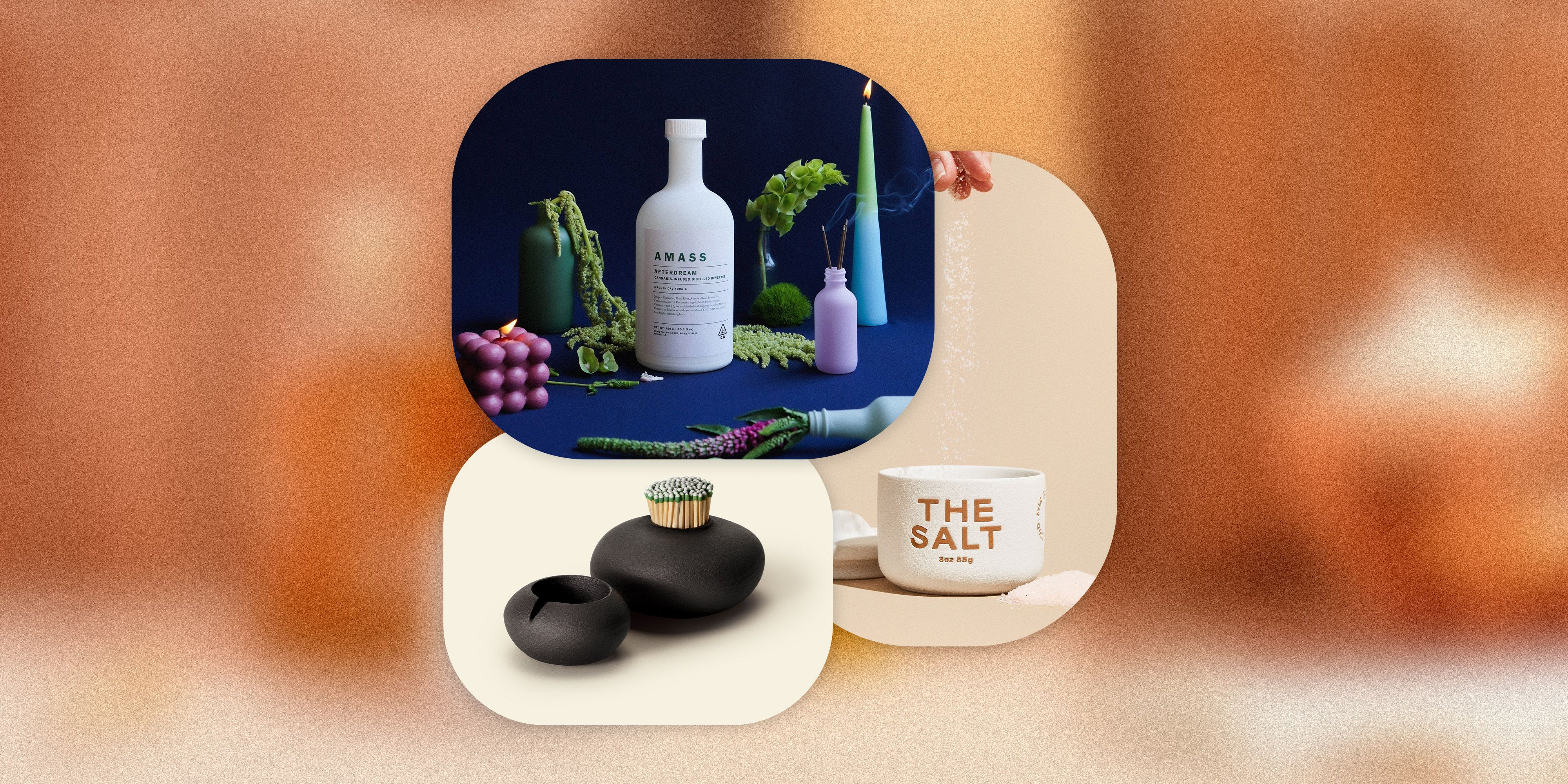 window shopping amass drink, the salt, and houseplant pebble match strike
