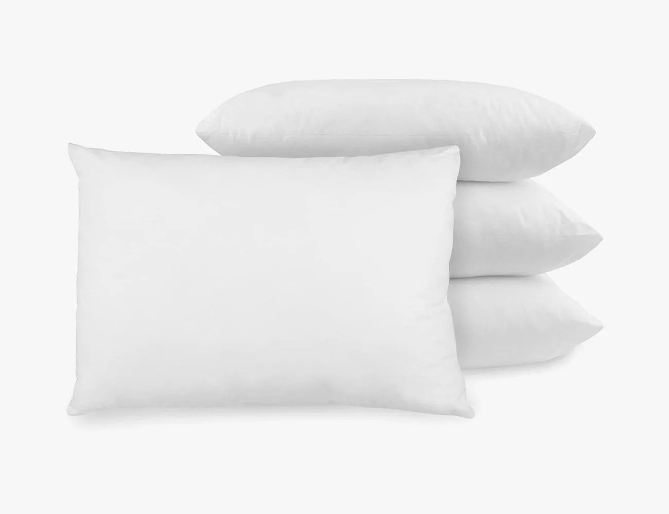 biopedic antimicrobial bed pillow with builtin ultrafresh antiodor technology, standard pack of 4, white 4 count