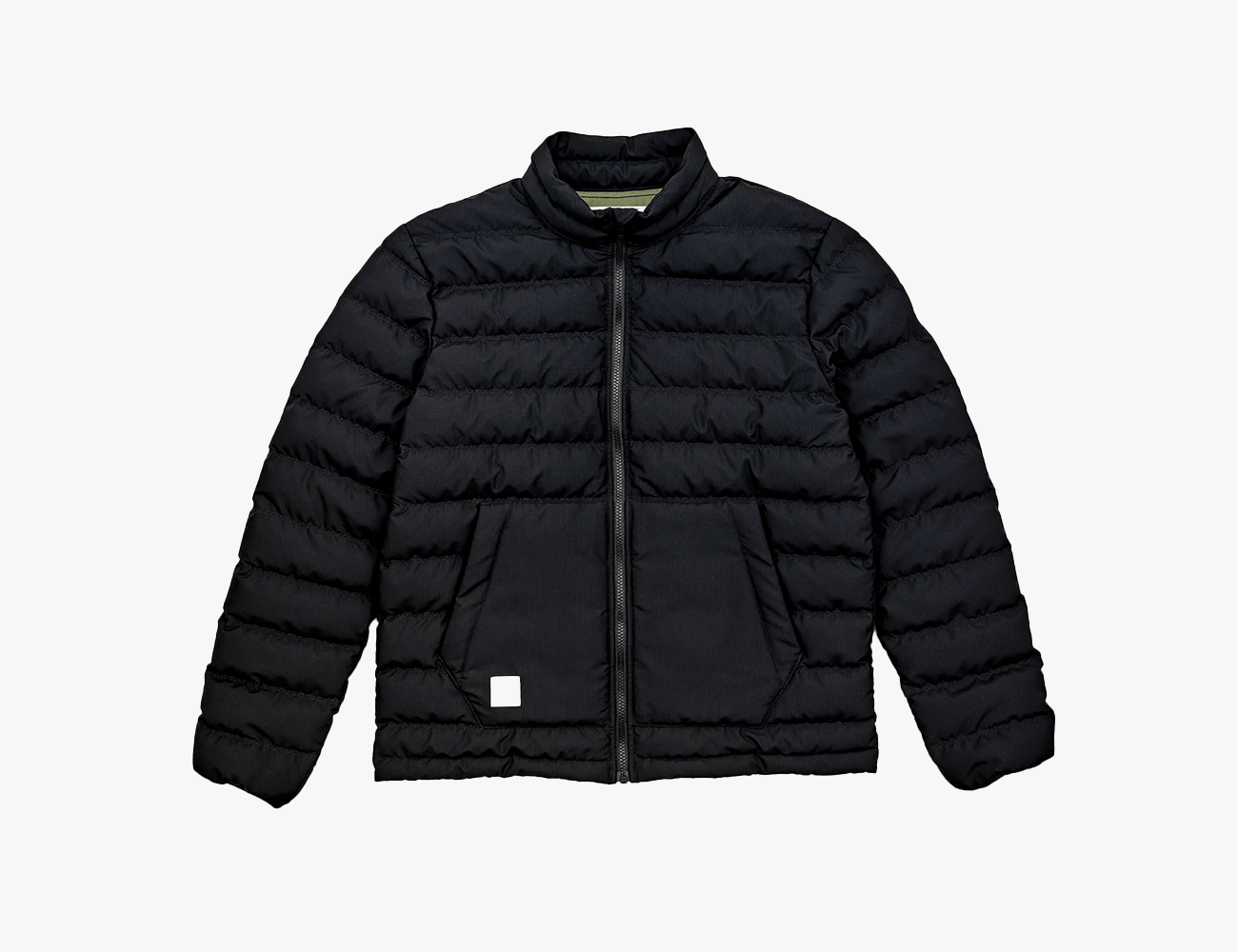 Black Prime Down puffer on a white background