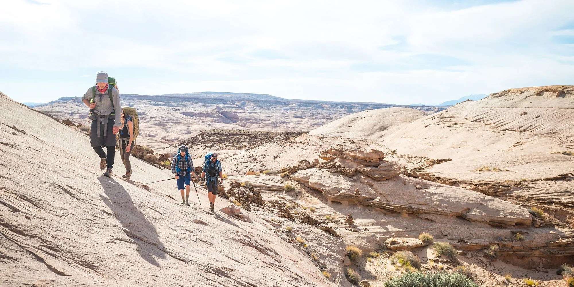 hikers wearing backcountry gear