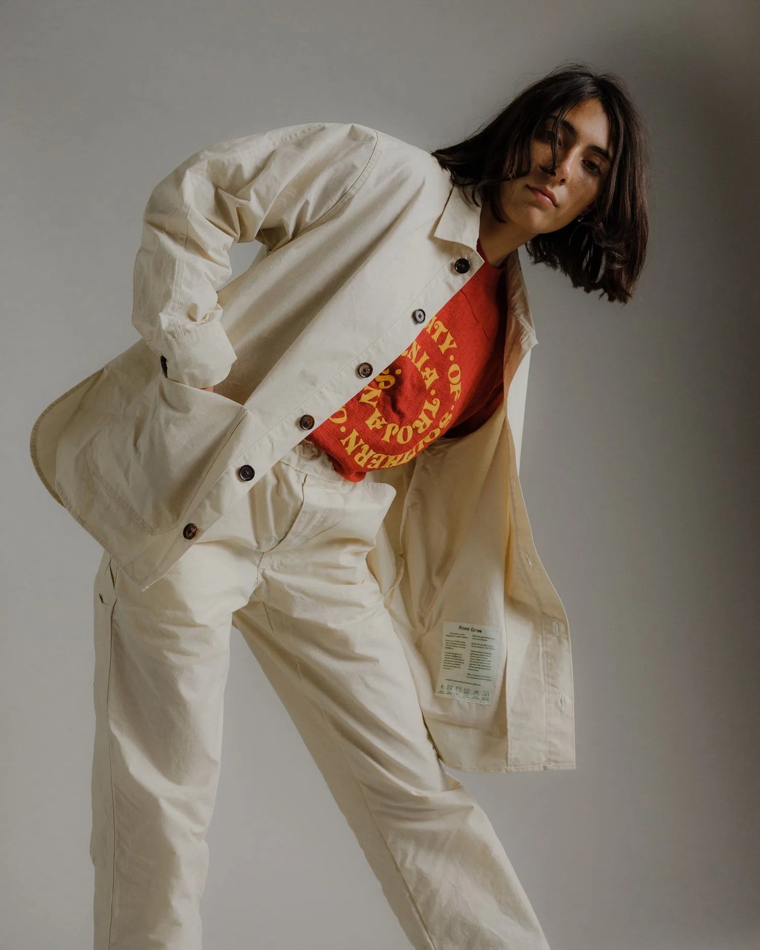 man wearing rose clothing