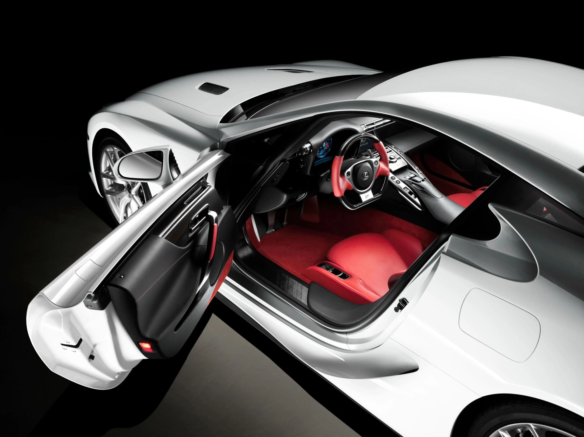 lexus lfa white door open