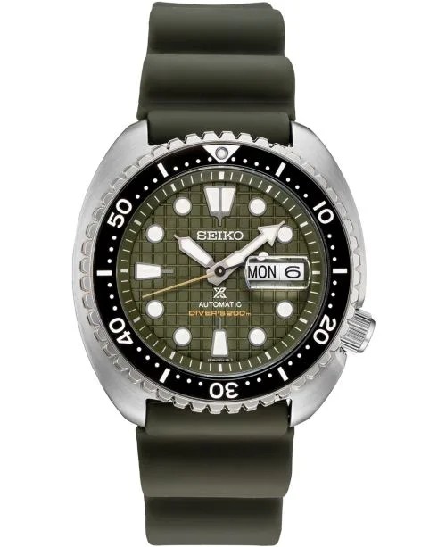 Men's Automatic Prospex King Turtle Green Silicone Strap Watch 45mm - A Special Edition