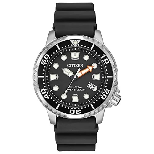 Citizen Eco-Drive Promaster Diver Quartz Men's Watch, Stainless Steel with Polyurethane strap, Black (Model: BN0150-28E)