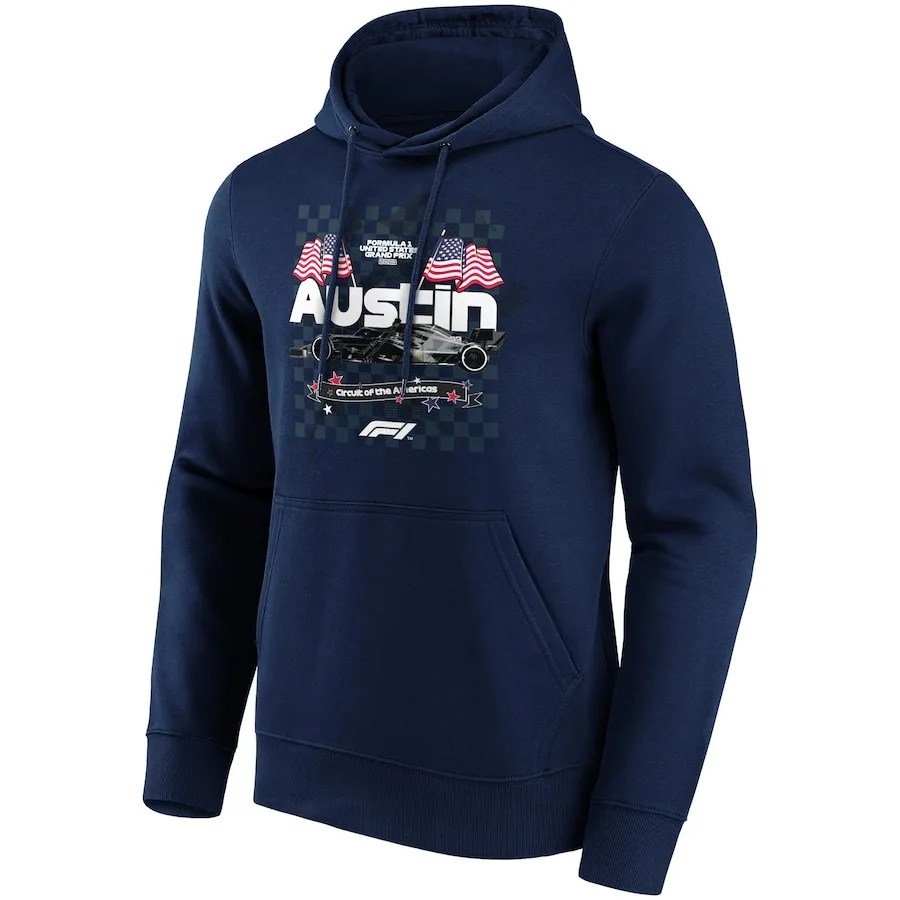 Formula 1 Austin Flag Graphic Hoodie - Navy