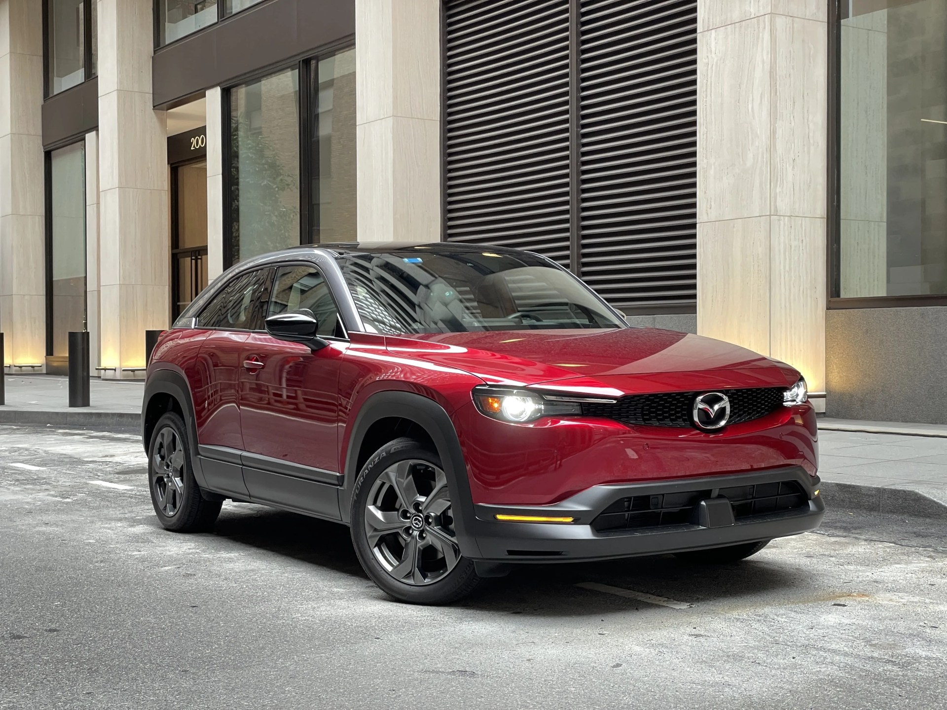 mazda mx 30 electric suv in candy red