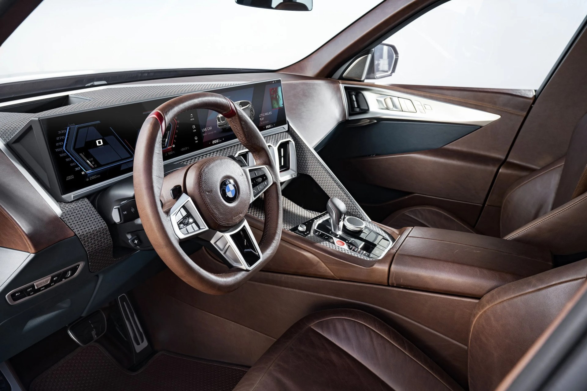 bmw xm concept interior front seats