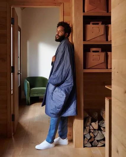 man wearing casper snoozewear™ blanket robe