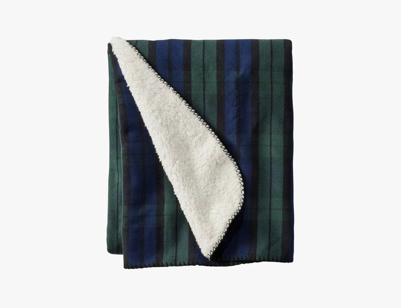 LL Bean Flannel Sherpa Throw