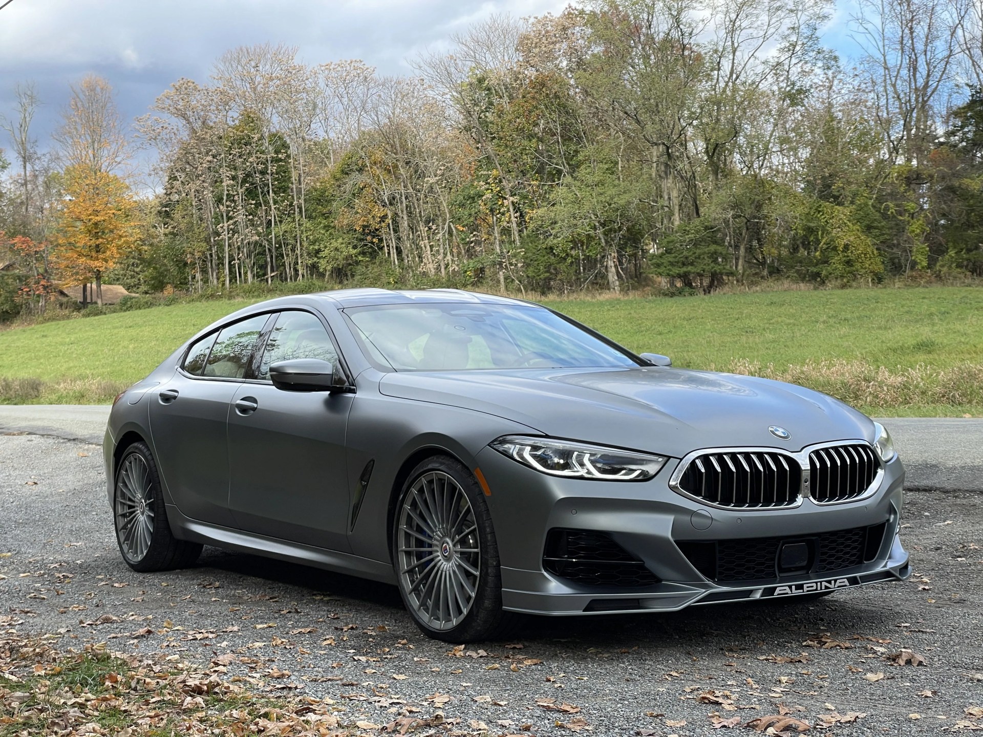 bmw alpina b8 gran coupe in matte gray