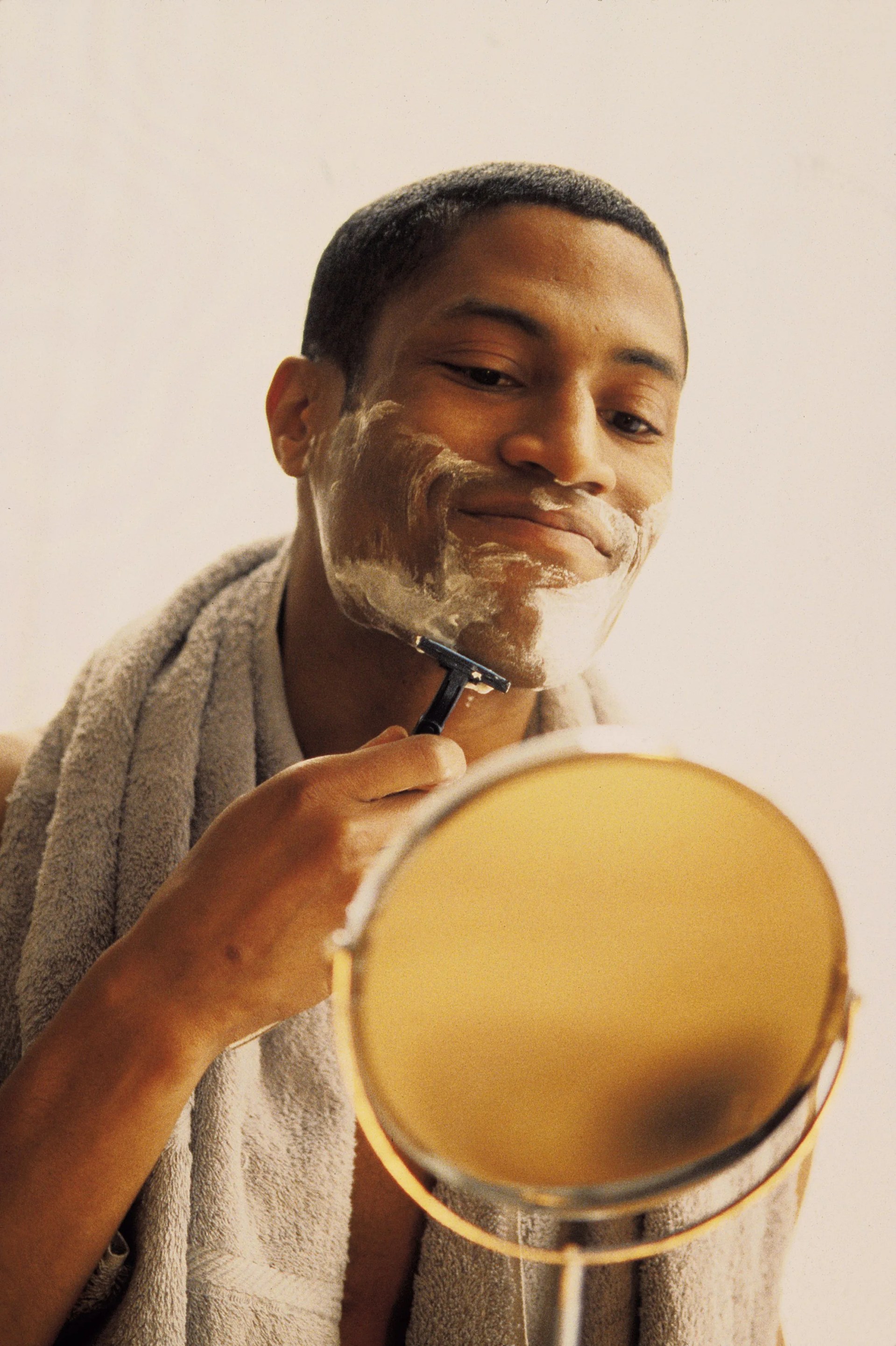 man shaving