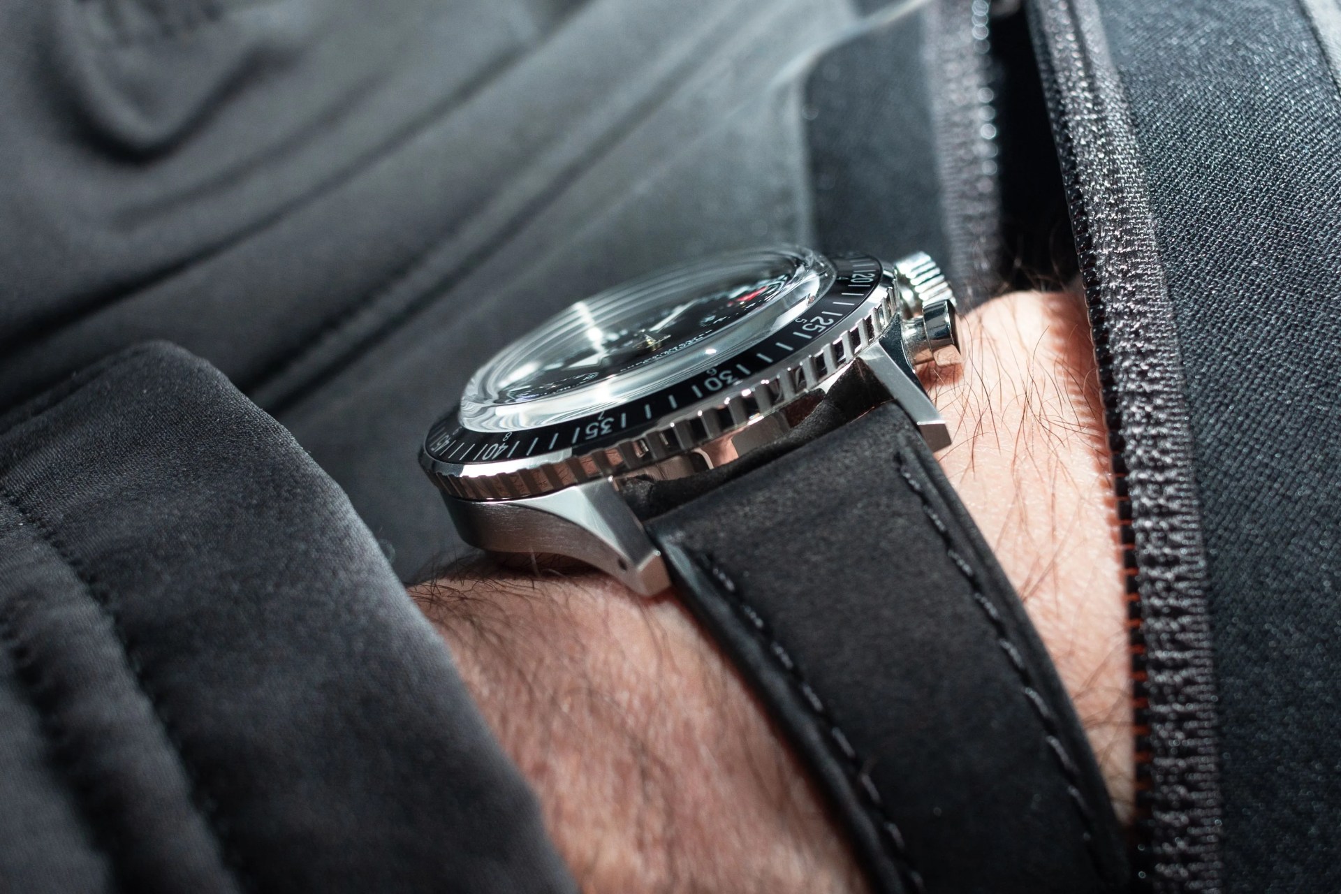 chronograph watch profile angle