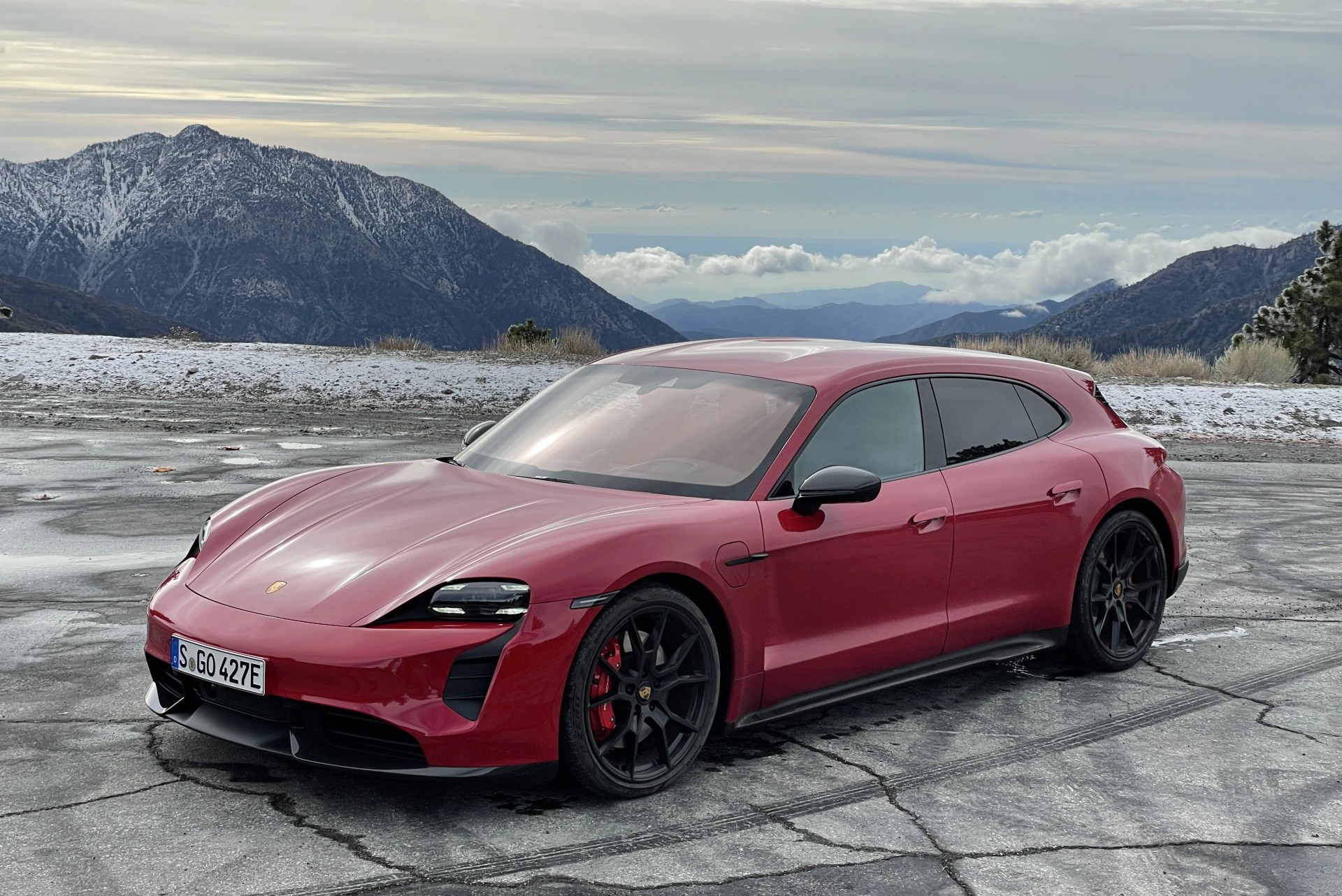 porsche taycan gts sport turismo wagon red