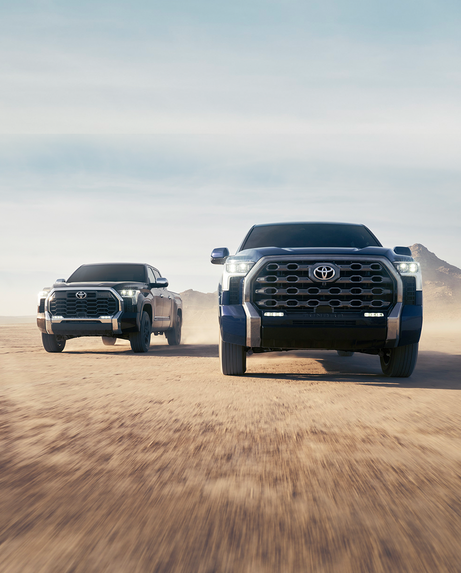 2022 toyota tundra driving on dirt road