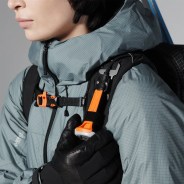 woman wearing arcteryx backpack