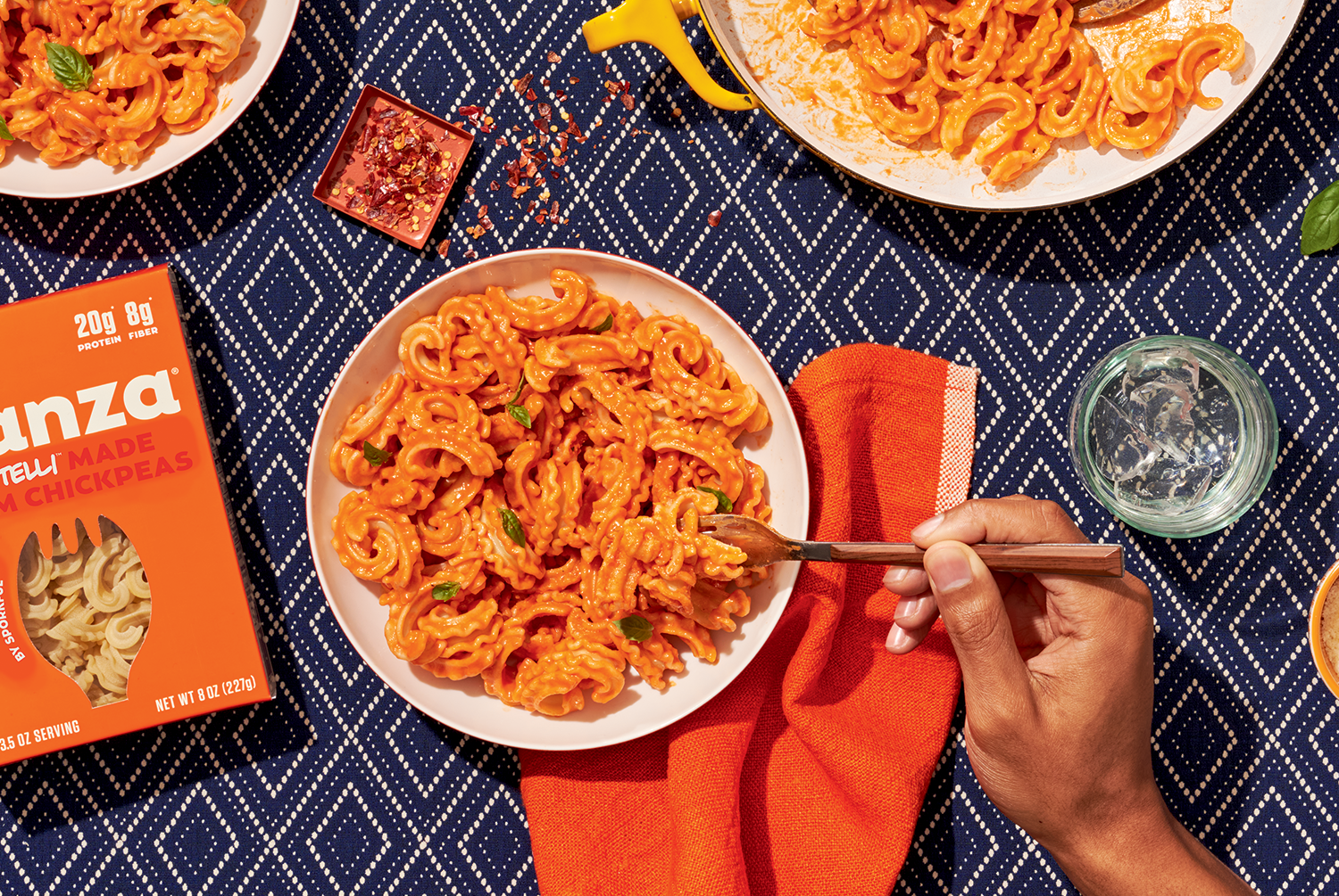 banza x the sporkful cascatelli pasta