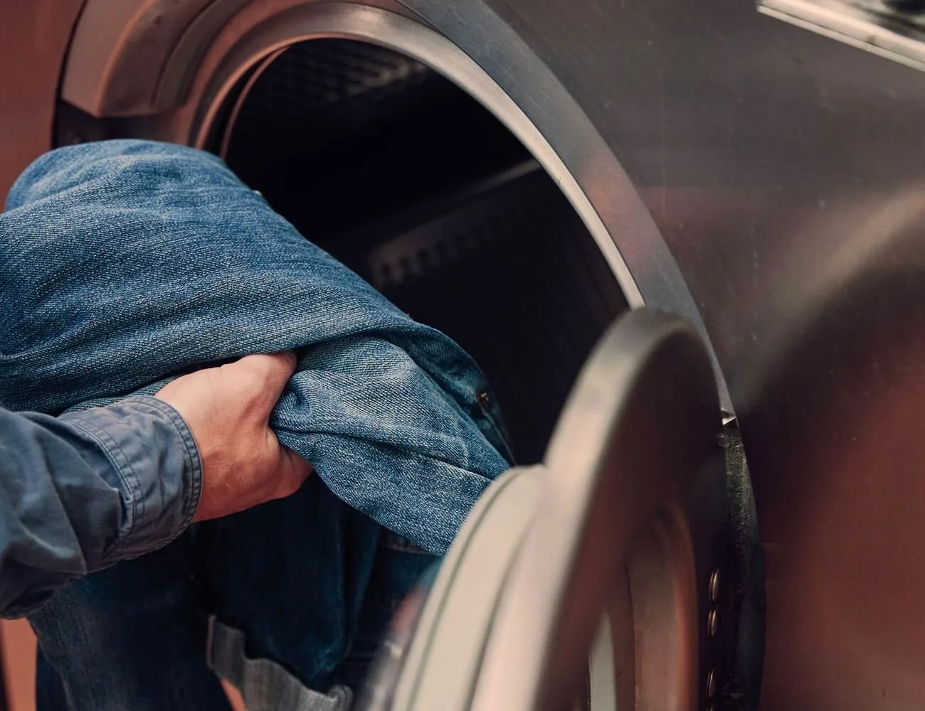 washing jeans