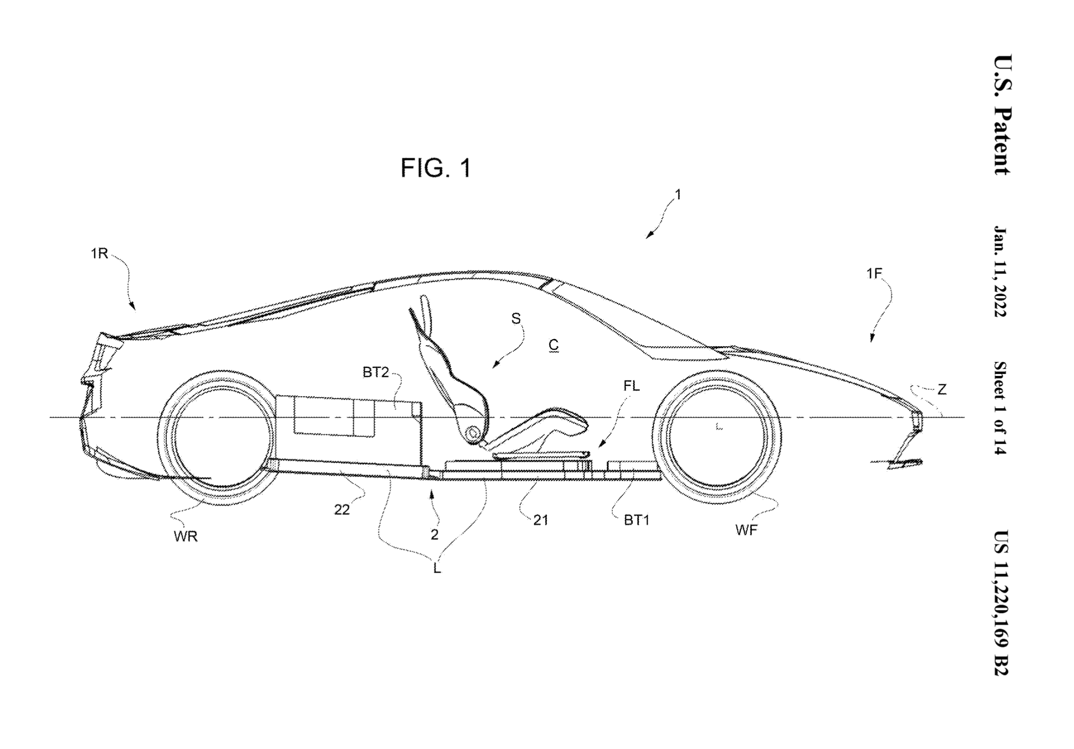 ferrari patent drawing