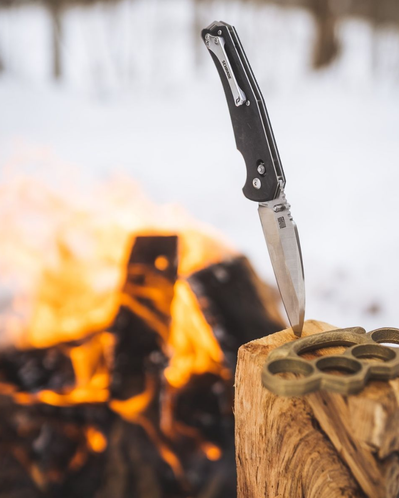 schrades new alpha series features the apex of knife design and technology