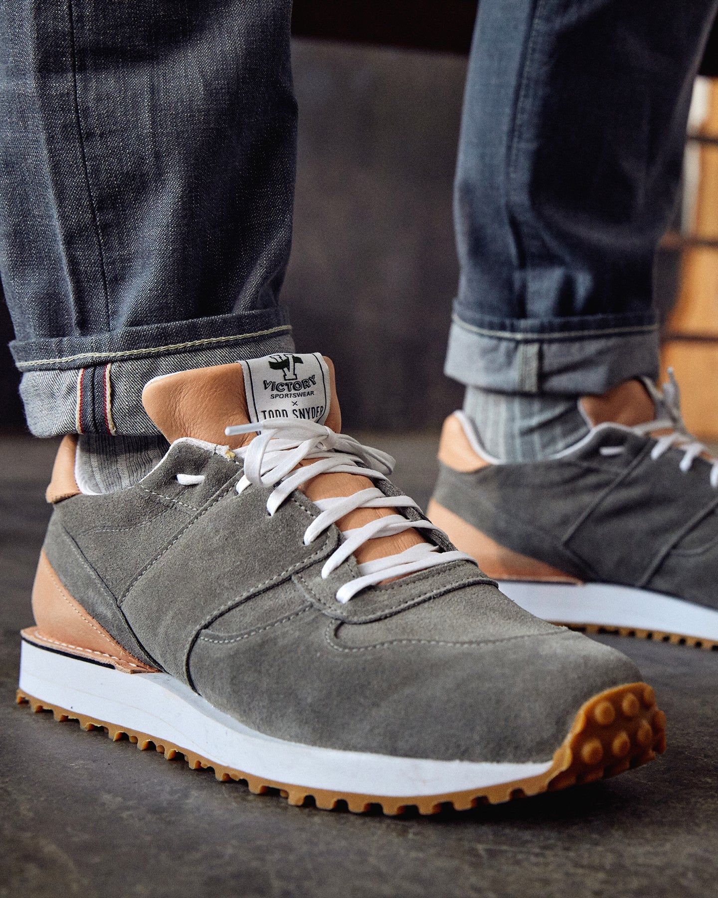 todd snyder x victory sportswear in grey