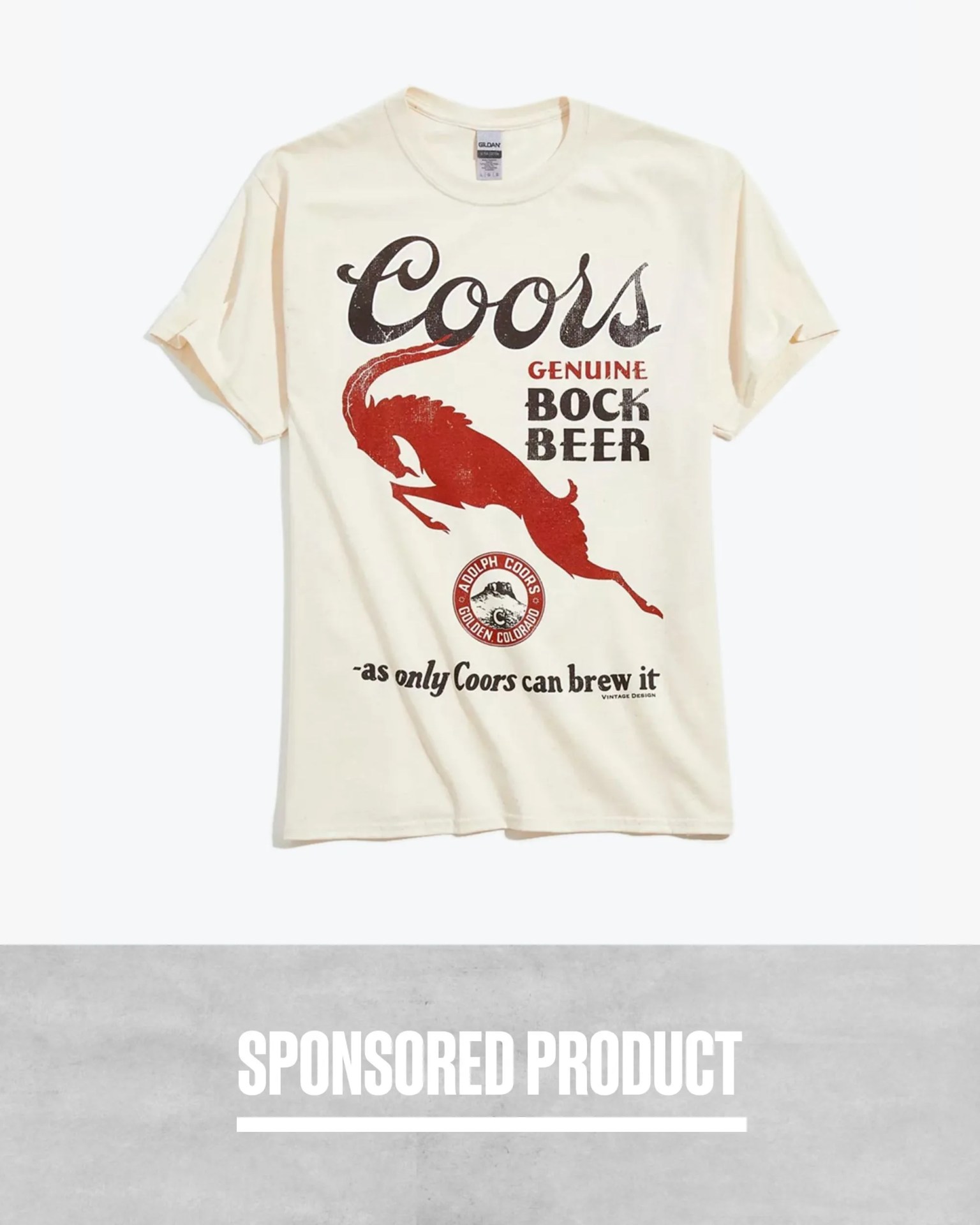 sponsored product urban outfitters coors genuine bock beer shirt