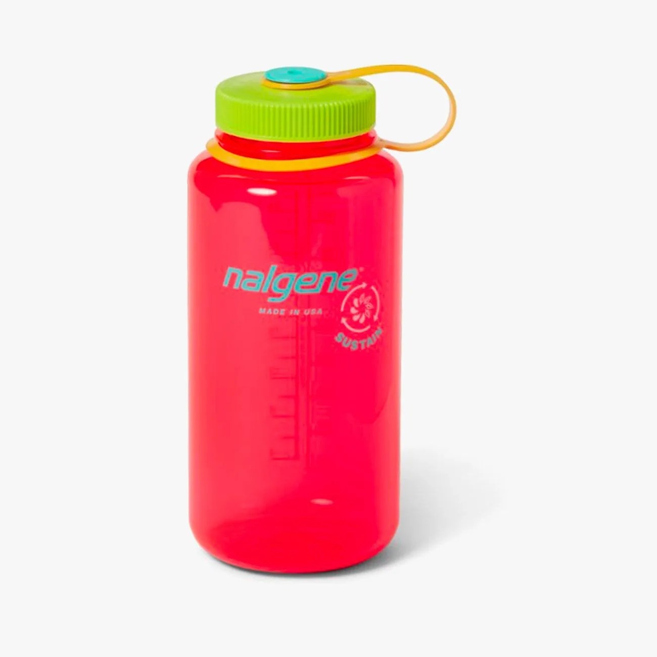 a pink nalgene water bottle